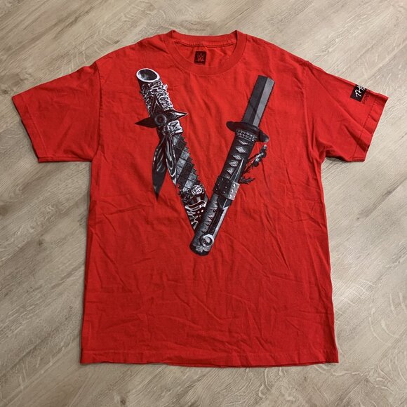 WWE Shinsuke Nakamura T-Shirt Men's Large L Sword Red The Vibe Strong Style Tee - Picture 1 of 7